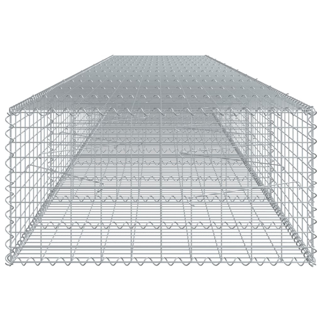 vidaXL Συρματοκιβώτιο με Κάλυμμα 600x100x50εκ. από Γαλβανισμένο Χάλυβα