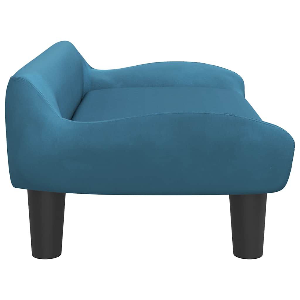 vidaXL Κρεβάτι Σκύλου Μπλε 70 x 40 x 24 εκ. Βελούδινο