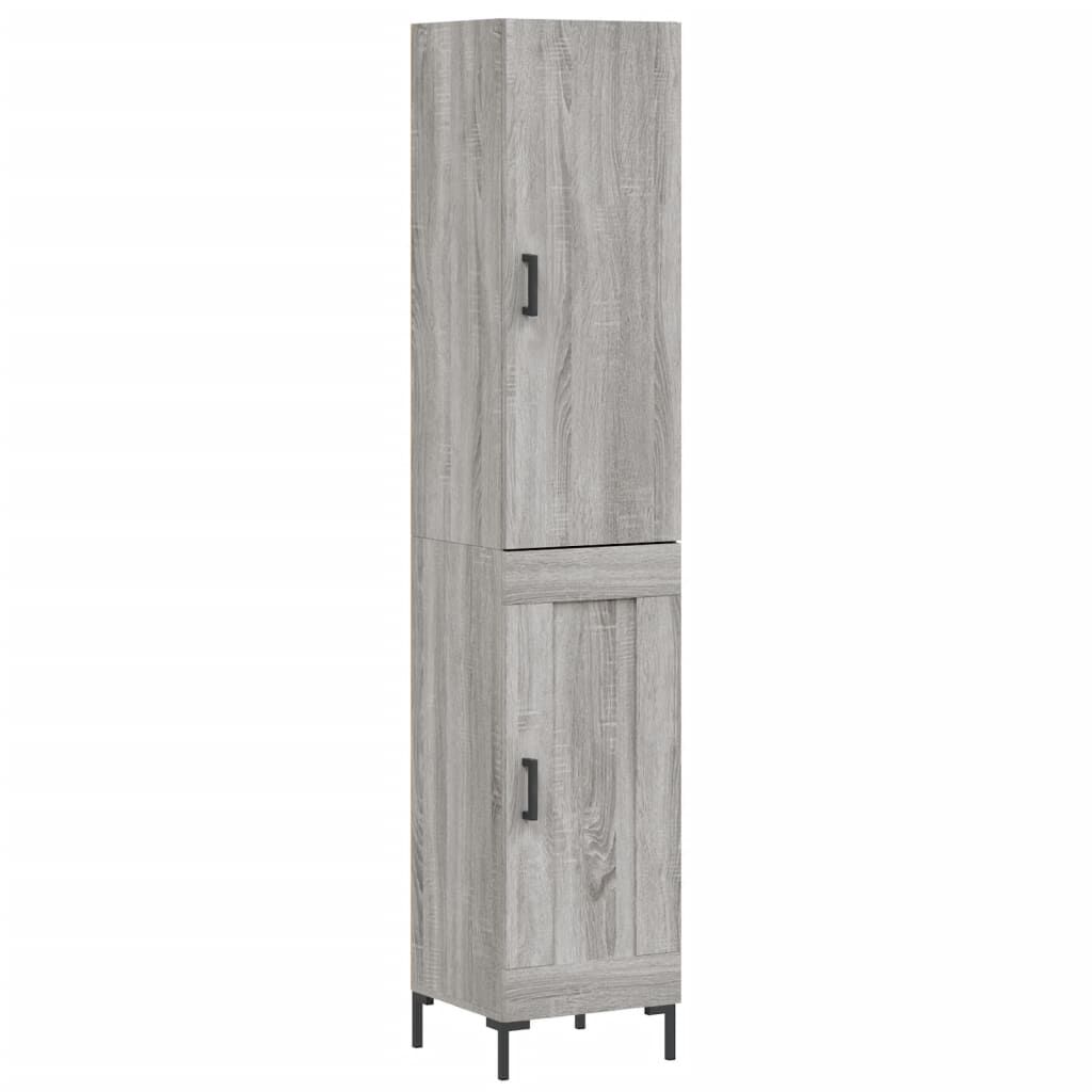 vidaXL Μπουφές Sonoma Γκρι 34,5 x 34 x 180 εκ. από Επεξεργασμένο Ξύλο
