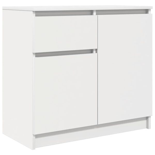 vidaXL Συρταριέρα με Συρτάρια Λευκή 71x35x65 εκ. από Επεξ. Ξύλο