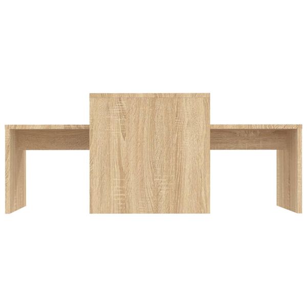 vidaXL Σετ Τραπεζάκια Σαλονιού Sonoma Δρυς 100x48x40 εκ. Επεξ. Ξύλο