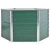 vidaXL Ζαρντινιέρα Υπερυψωμένη Πράσινη 129x129x77 εκ. Γαλβαν. Χάλυβας