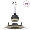 vidaXL Spotlights με προβολείς 6 pcs Ορείχαλκος 9 x 9 εκ. Μέταλλο
