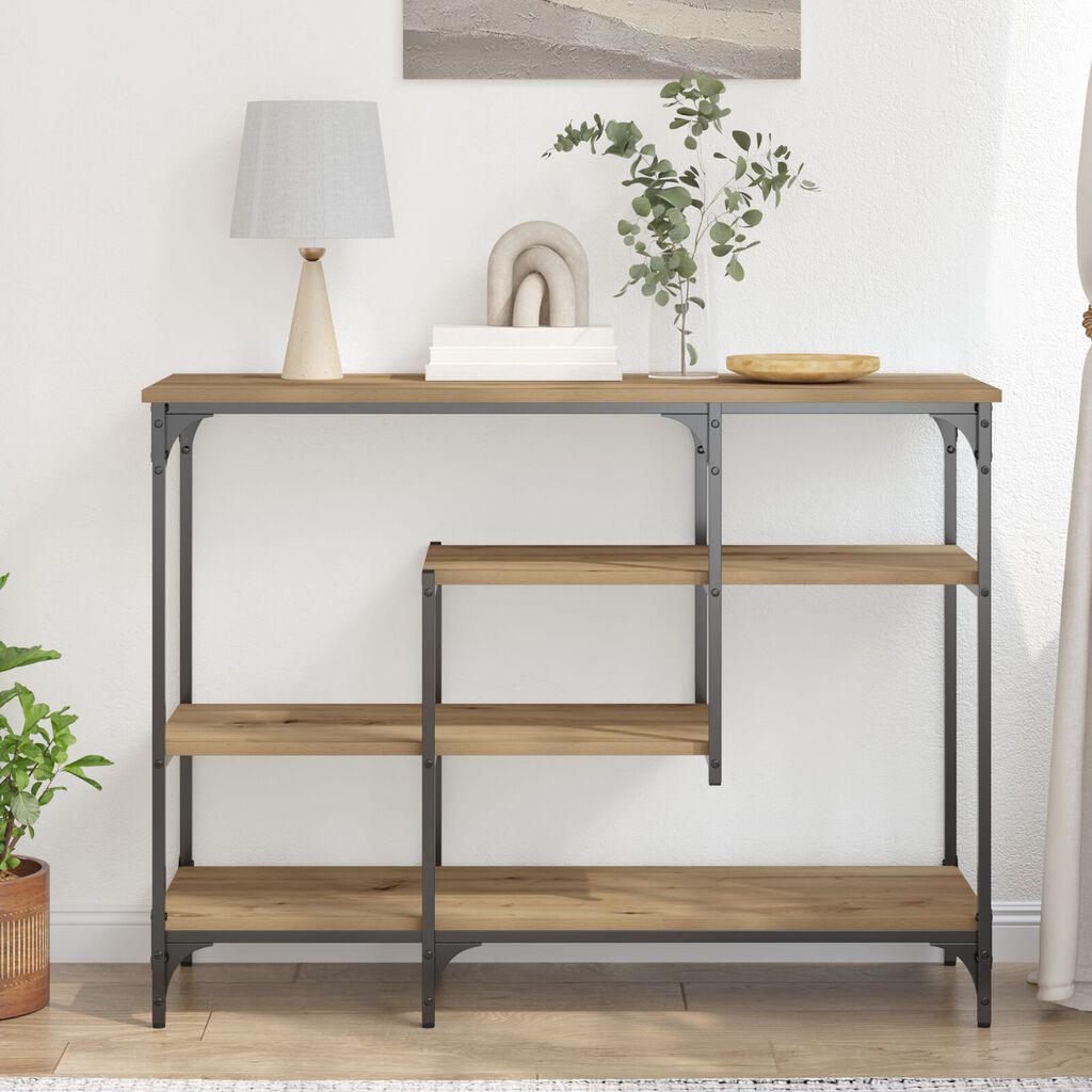 vidaXL Κονσόλα Artisan Oak 100x35x75 εκ Επεξεργασμένου Ξύλου & Χάλυβα