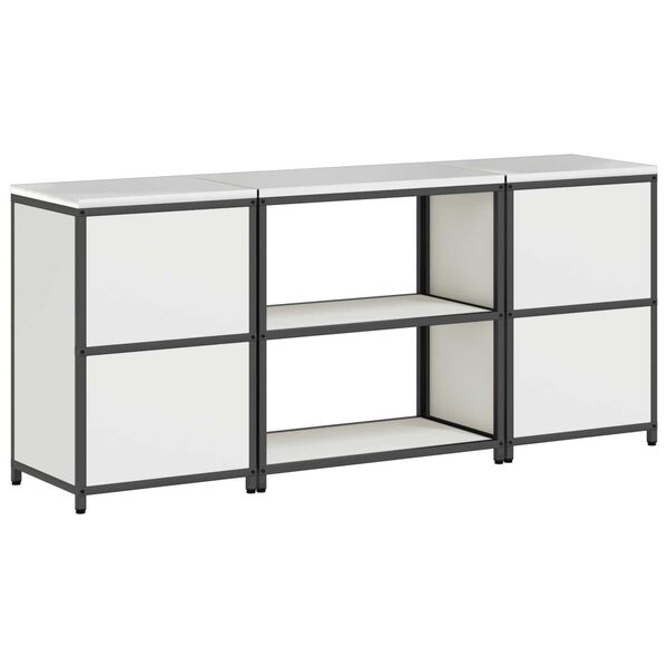 vidaXL Σετ Αποθήκευσης Κουζίνας με ράφι 3 pcs Λευκό 210 x 50 x 92 εκ