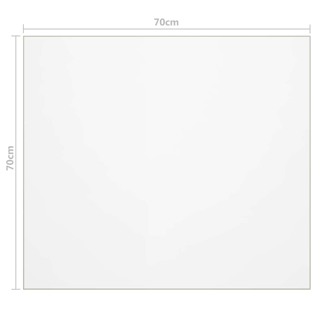 vidaXL Προστατευτικό Τραπεζιού Διαφανές 70x70 εκ. /1,6 χιλ. από PVC