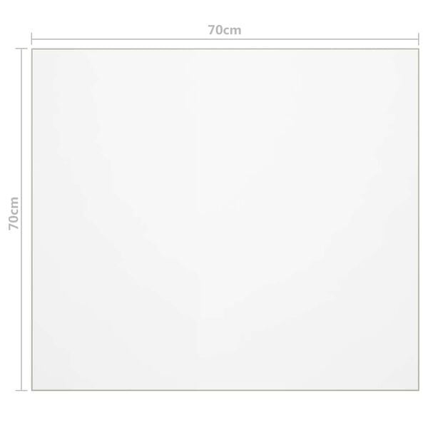 vidaXL Προστατευτικό Τραπεζιού Διαφανές 70x70 εκ. /1,6 χιλ. από PVC