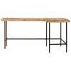 vidaXL Γραφείο 165x110x77 cm Μασίφ Ξύλο Μάνγκο και Σίδερο