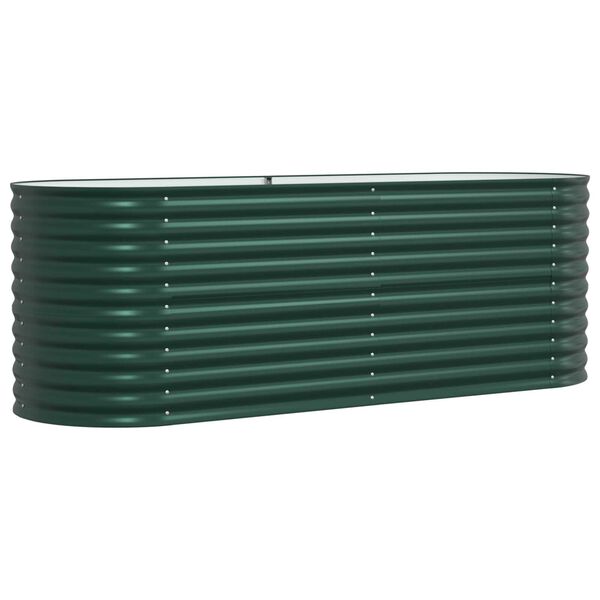 vidaXL Υπερυψωμένη Ζαρντινιέρα Πράσινο 240 x 80 x 81 cm Ατσάλι