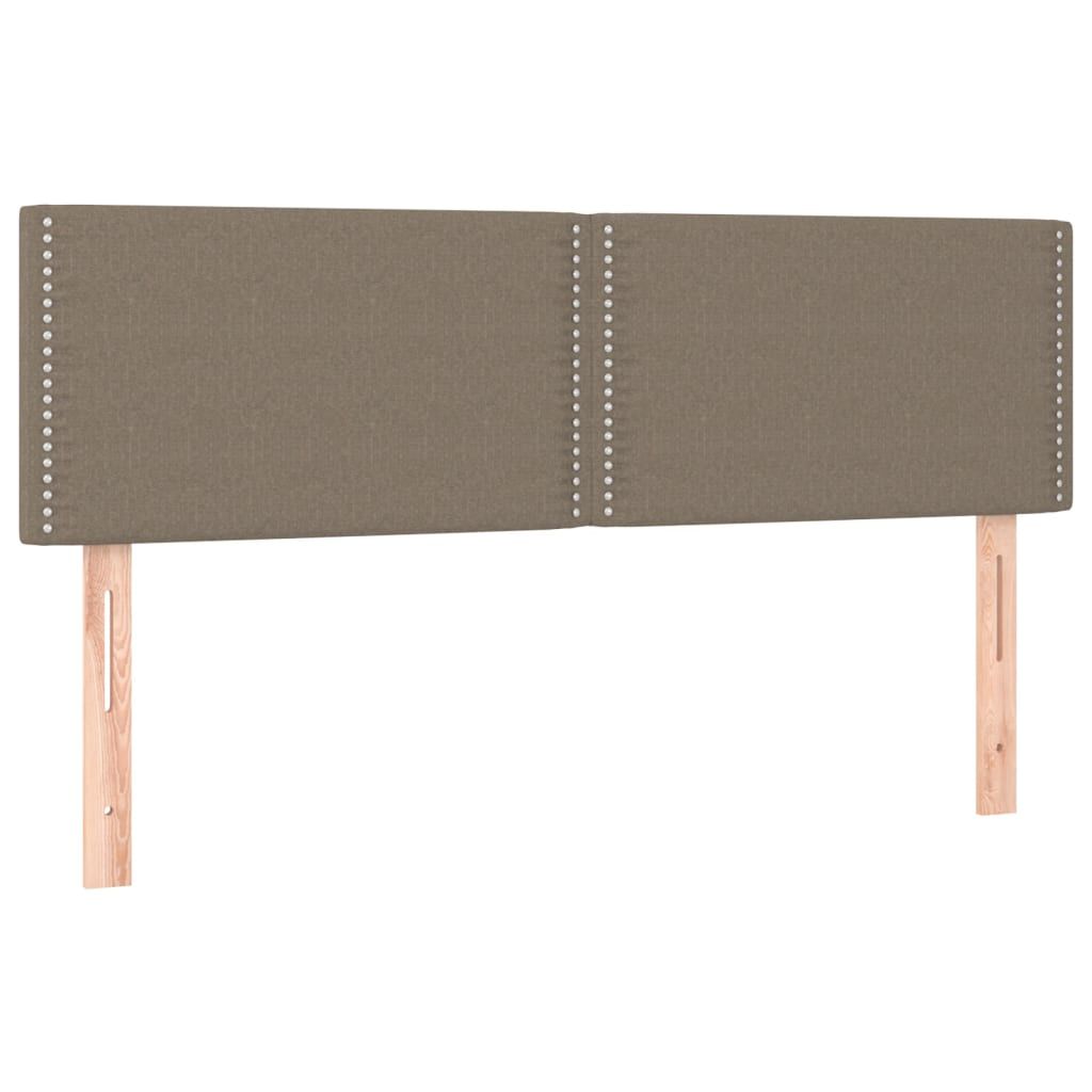 vidaXL Κρεβάτι Boxspring με Στρώμα Taupe 140x200 εκ. Υφασμάτινο