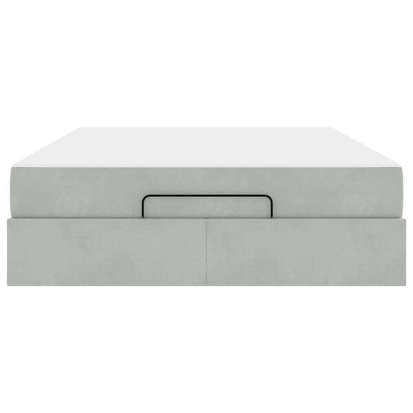 vidaXL Σκελετός Κρεβατιού Ανοιχτό γκρι 160 x 200 cm Βελούδο
