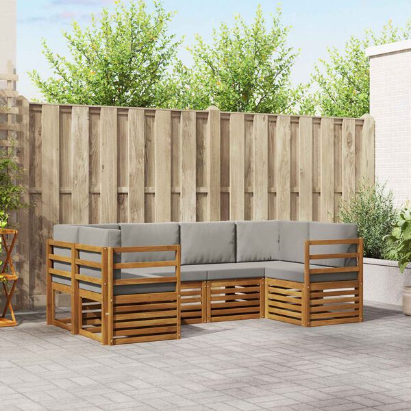 vidaXL &Sigma;&epsilon;&tau; &Kappa;&alpha;&nu;&alpha;&pi;έ 6 pcs &Phi;&upsilon;&sigma;&iota;&kappa;ό &kappa;&alpha;&iota; &Alpha;&nu;&omicron;&iota;&chi;&tau;ό &Gamma;&kappa;&rho;&iota; &Sigma;&tau;&epsilon;&rho;&epsilon;ό &Xi;ύ&lambda;&omicron; &Alpha;&kappa;&alpha;&kappa;ί&alpha;&sigmaf;