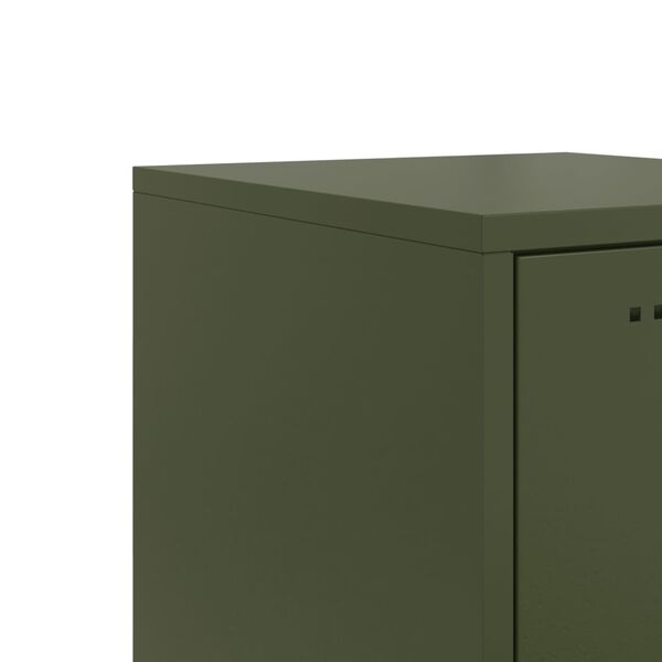 vidaXL Ντουλάπι Πράσινο Λαδί 36x39x107 εκ. από Ατσάλι