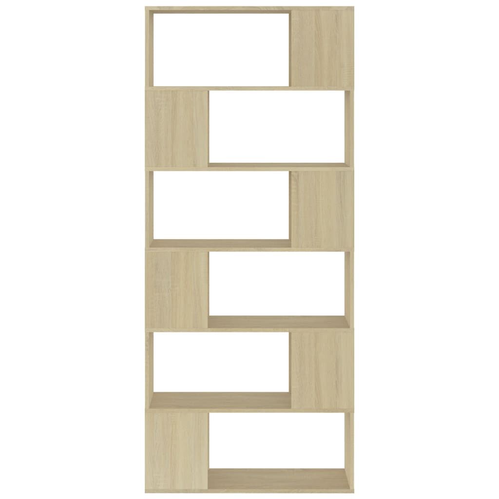 vidaXL Βιβλιοθήκη/Διαχωρ. Χώρου Sonoma Δρυς 80x24x186 εκ. Επεξ. Ξύλο