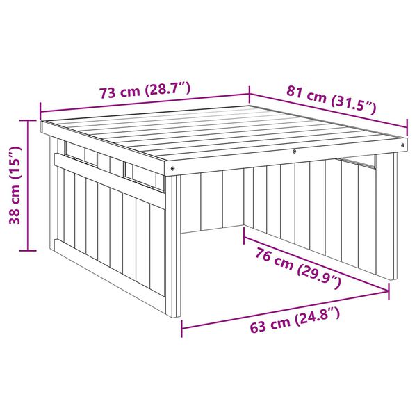 vidaXL Γκαράζ Ρομποτικού Χλοοκοπτικού 70x80x38 εκ Βαμμένο Ξύλο Πεύκης