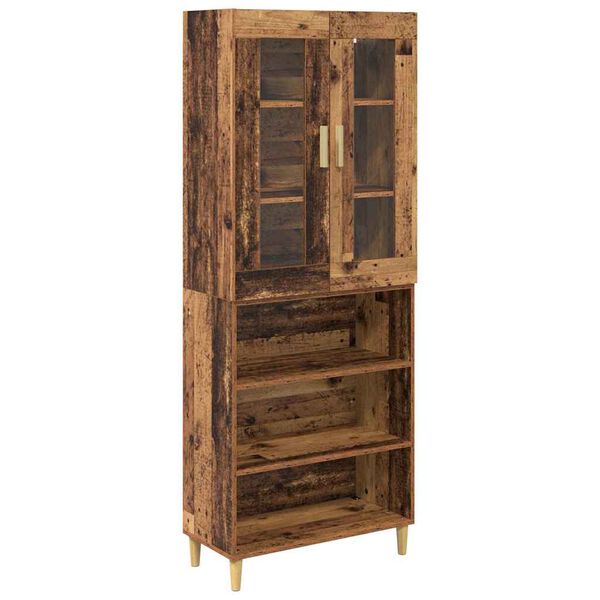 vidaXL Highboard &Pi;&alpha;&lambda;&iota;ό &Xi;ύ&lambda;&omicron; 69,5 x 34 x 180 &epsilon;&kappa;. &Sigma;ύ&nu;&theta;&epsilon;&tau;&omicron; &Xi;ύ&lambda;&omicron; &kappa;&alpha;&iota; &Gamma;&upsilon;&alpha;&lambda;ί