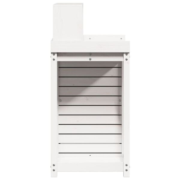 vidaXL Τραπέζι Κηπουρικής με Ράφια 82,5x50x109,5 εκ. Μασίφ Ξύλο Πεύκου