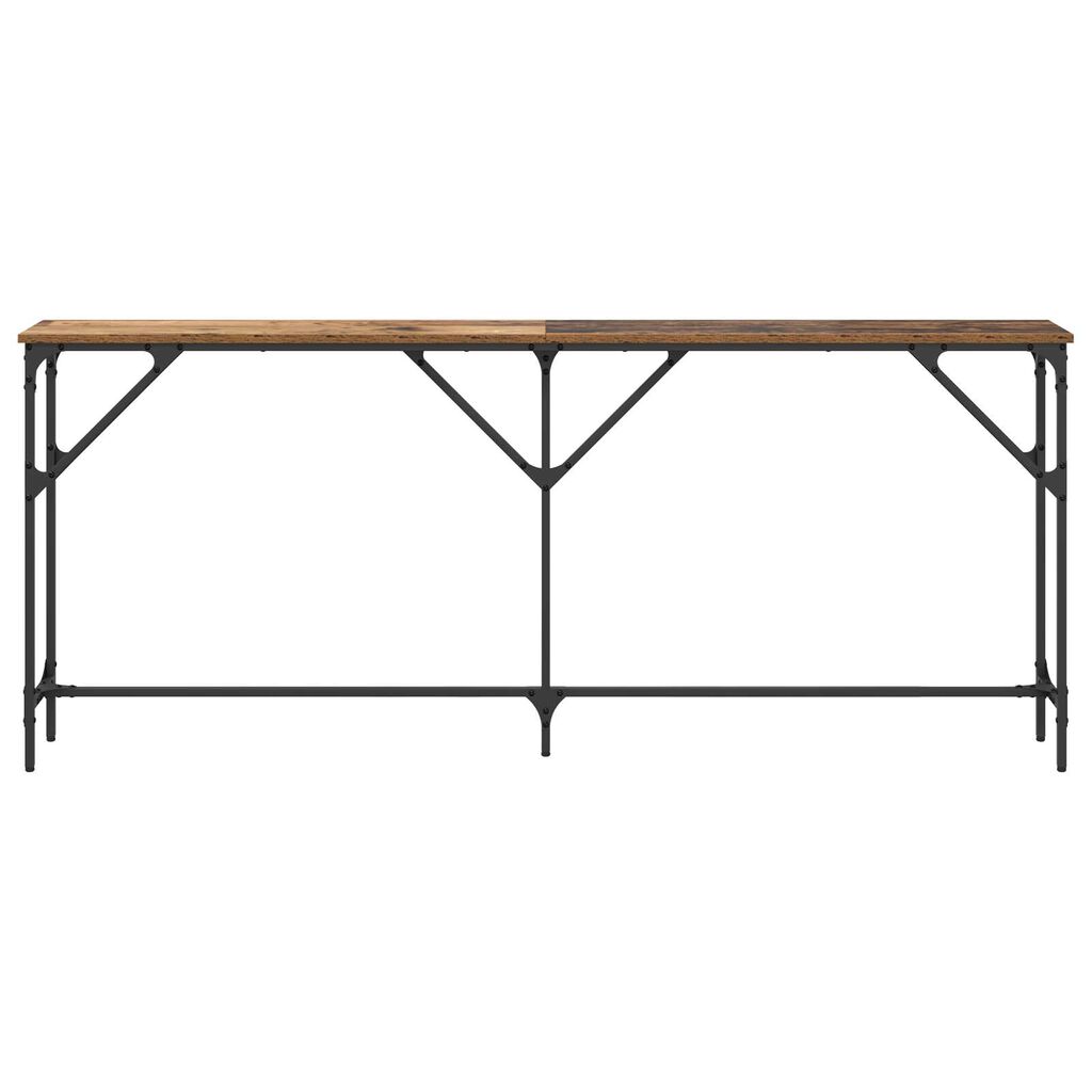 vidaXL Τραπέζι κονσόλας Παλιό Ξύλο 180 x 23 x 75 cm