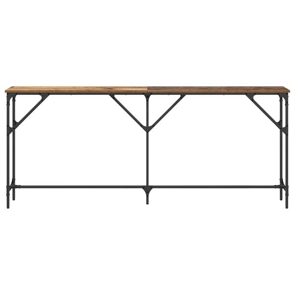 vidaXL Τραπέζι κονσόλας Παλιό Ξύλο 180 x 23 x 75 cm