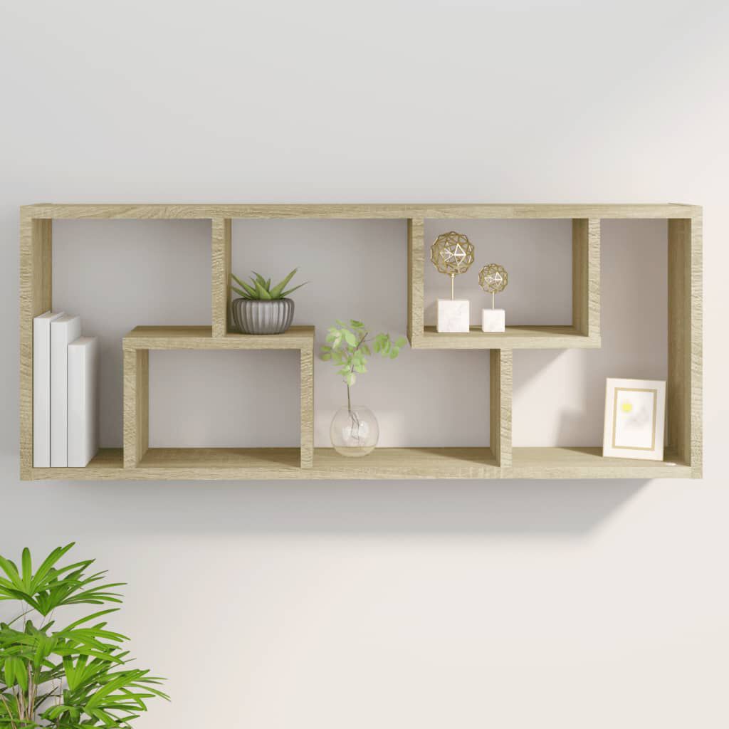 vidaXL Ραφιέρα Τοίχου Sonoma Δρυς 36x16x90 εκ. από Επεξεργασμένο Ξύλο