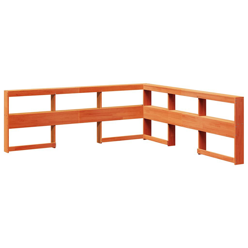 vidaXL Κρεβάτι Βιβλιοθήκη Χωρίς Στρώμα 180x200 εκ Μασίφ Ξύλο Πεύκου