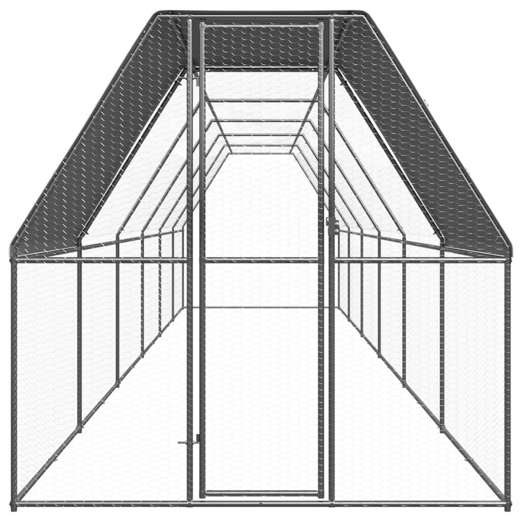 vidaXL Κοτέτσι - Κλουβί Εξωτ. Χώρου 2x12x2 μ. από Γαλβανισμένο Χάλυβα