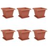 vidaXL &Gamma;&lambda;ά&sigma;&tau;&rho;&epsilon;&sigmaf; &phi;&upsilon;&tau;ώ&nu; 6 pcs &Kappa;&epsilon;&rho;&alpha;&mu;&iota;&delta;ί 38 x 38 x 30 &epsilon;&kappa; &Pi;&lambda;&alpha;&sigma;&tau;&iota;&kappa;ό