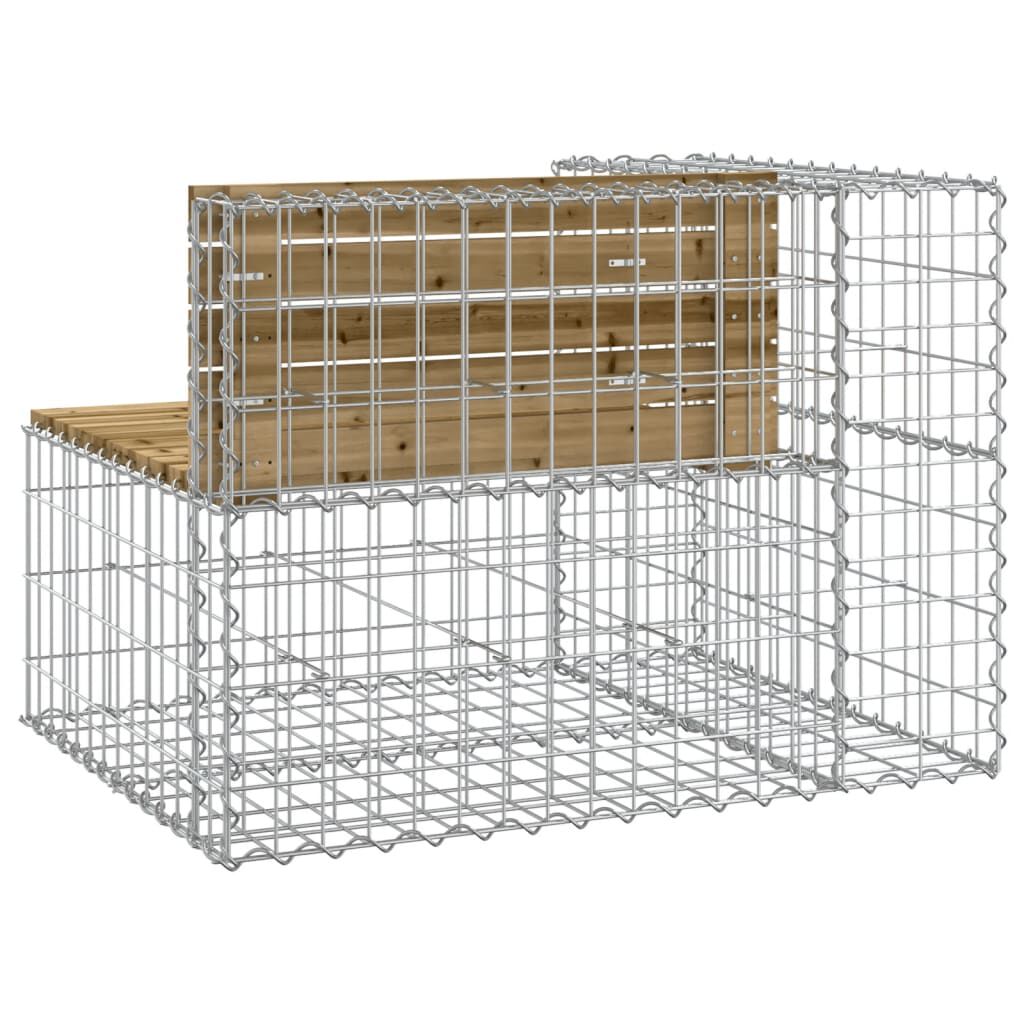 vidaXL Παγκάκι Κήπου Συρματοκιβώτιο 92x71x65,5 εκ. Εμποτ. Ξύλο Πεύκου