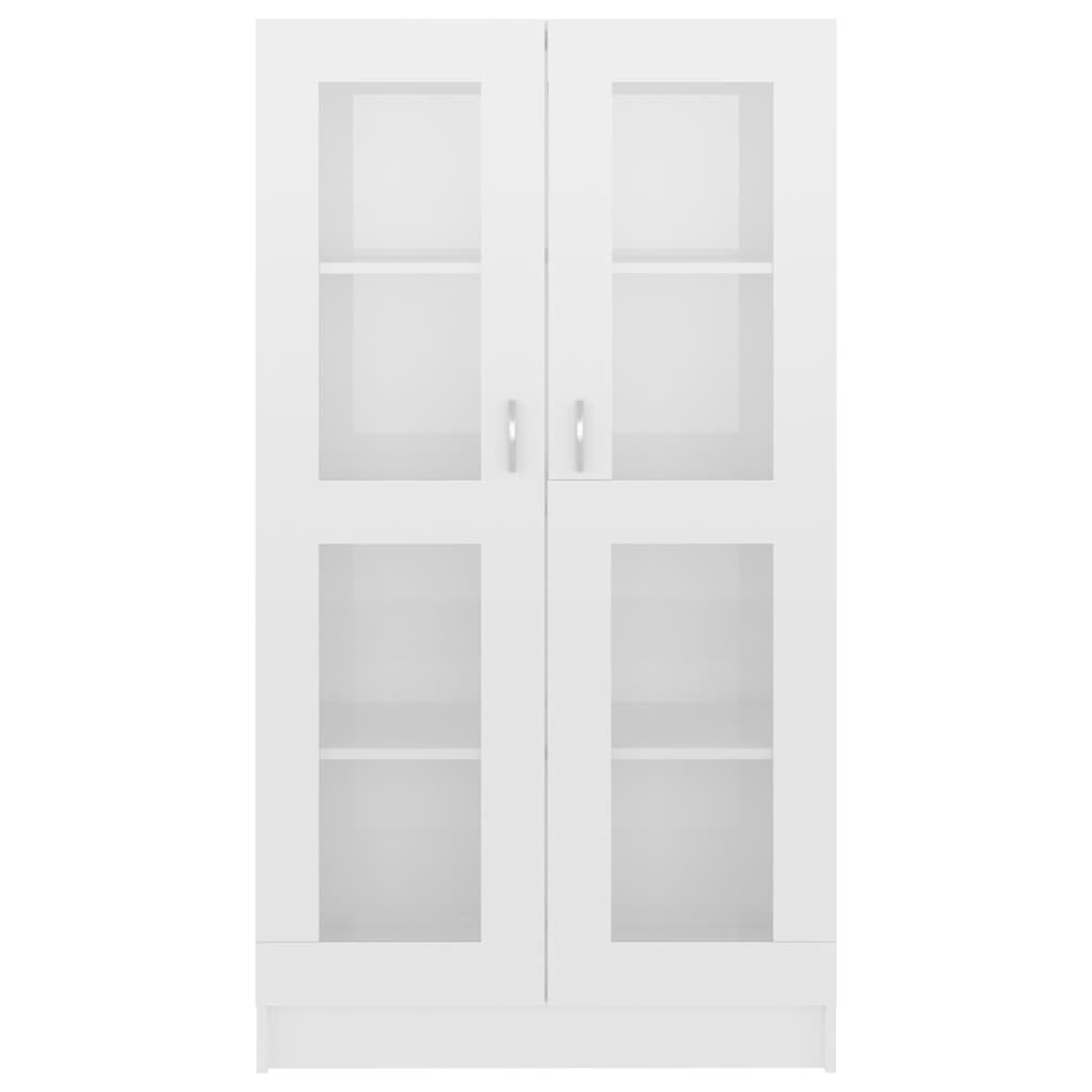vidaXL Βιτρίνα Γυαλιστερό Λευκό 82,5 x 30,5 x 150 εκ. Επεξ. Ξύλο