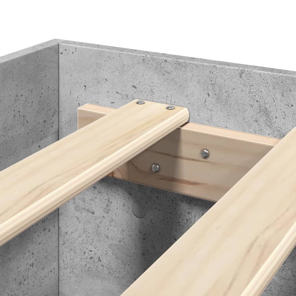 vidaXL Πλαίσιο Κρεβατιού Γκρι Sonoma 90x200 εκ. Επεξεργασμένο Ξύλο