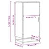 vidaXL Παπουτσοθήκη Καπνιστή Δρυς 48x38x97,5 εκ. Επεξεργασμένο Ξύλο