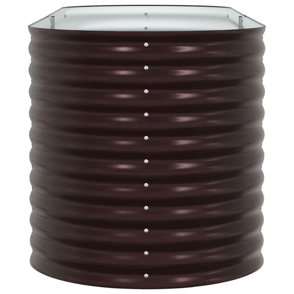 vidaXL Ψηλή Κρεβατοκάμαρα Κήπου Καφέ 240x80x81 εκ από Γαλβανισμένο Χάλυβα