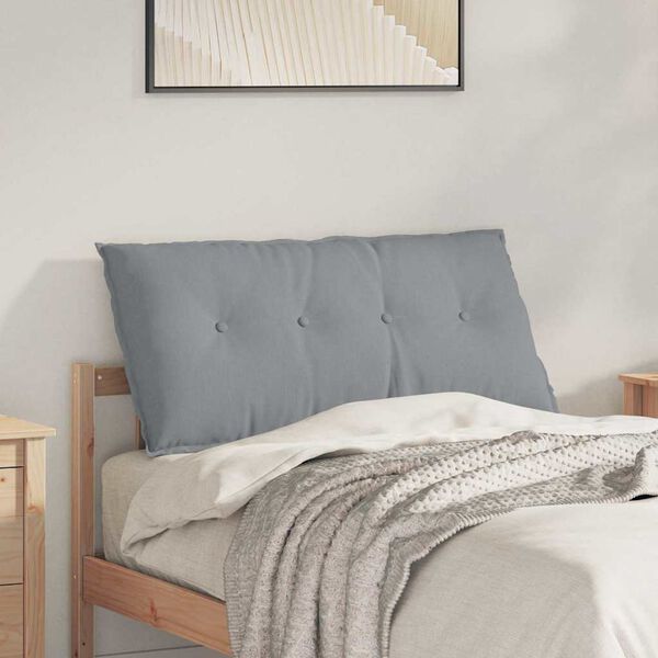 vidaXL Μαξιλάρι Πλάτης Ανοιχτό γκρι 100 x 19 x 50 εκ ύφασμα