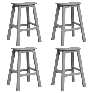 vidaXL Σετ Μπαρ Κήπου 4 pcs Ανοιχτό γκρι HDPE