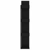 vidaXL Βιβλιοθήκη Μαύρη 86 x 25,5 x 140 εκ. από Επεξ. Ξύλο