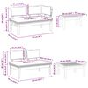 vidaXL Σετ Παγκάκι Κήπου με μαξιλάρι 4 pcs Καφέ και Κρέμα