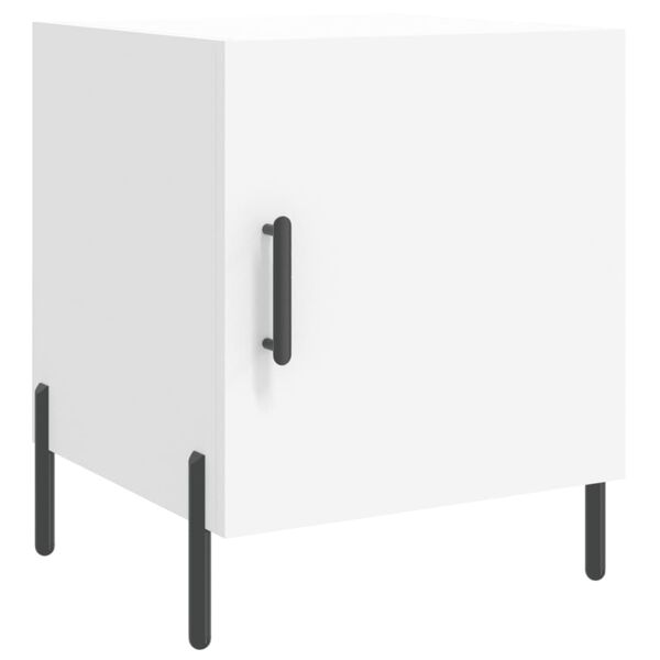 vidaXL Κομοδίνο Λευκό 40 x 40 x 50 εκ. από Επεξεργασμένο Ξύλο