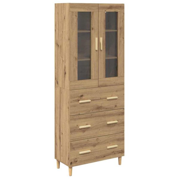 vidaXL Highboard &mu;&epsilon; &sigma;&upsilon;&rho;&tau;ά&rho;&iota; Artisan Oak 69,5 x 34 x 180 &epsilon;&kappa;.
