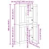 vidaXL Highboard Artisan Oak 69,5 x 34 x 180 &epsilon;&kappa;. &Epsilon;&pi;&epsilon;&xi;&epsilon;&rho;&gamma;&alpha;&sigma;&mu;έ&nu;&omicron; &xi;ύ&lambda;&omicron;