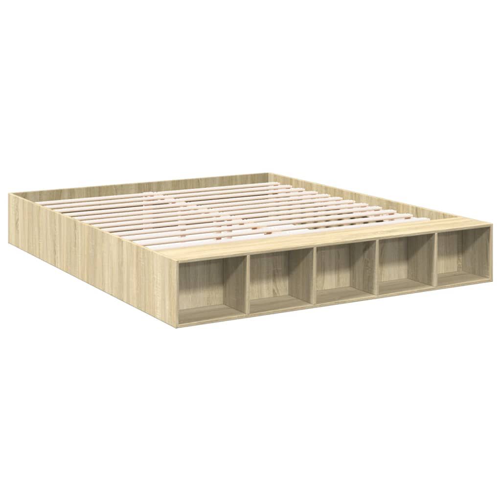 vidaXL Πλαίσιο Κρεβατιού Sonoma Δρυς 180x200 εκ. Επεξεργασμένο Ξύλο