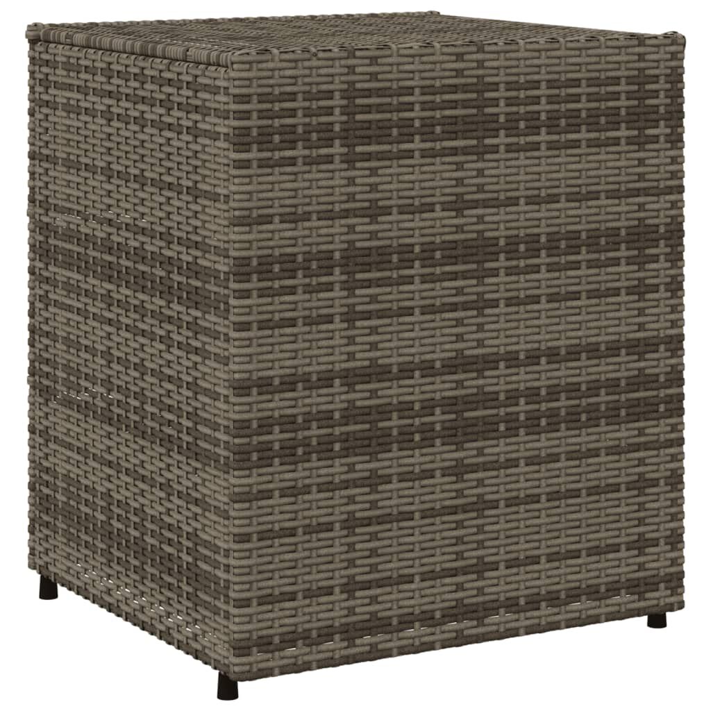 vidaXL Ντουλάπι Αποθήκευσης Κήπου Γκρι 55x59x69 εκ. Συνθετικό Ρατάν