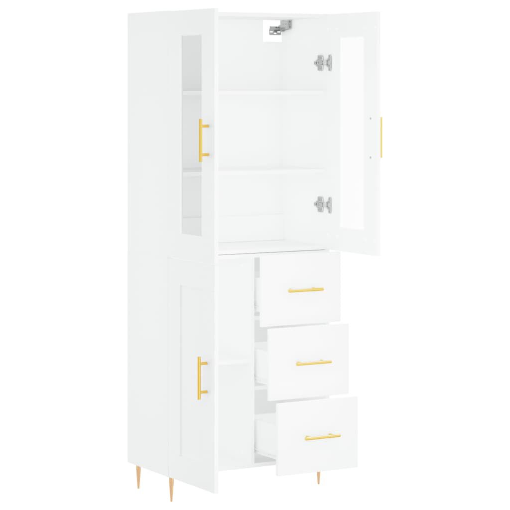 vidaXL Ντουλάπι Λευκό 69,5x34x180 εκ. από Επεξεργασμένο Ξύλο