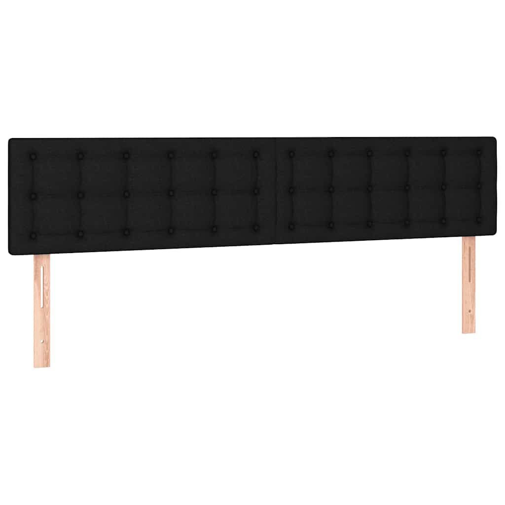 vidaXL Κρεβάτι Boxspring με Στρώμα Μαύρο 120x190 εκ. Υφασμάτινο