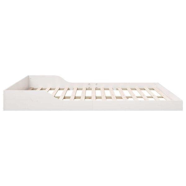 vidaXL Σκελετός Κρεβατιού Λευκό 180 x 210 cm Μασίφ ξύλο πεύκου