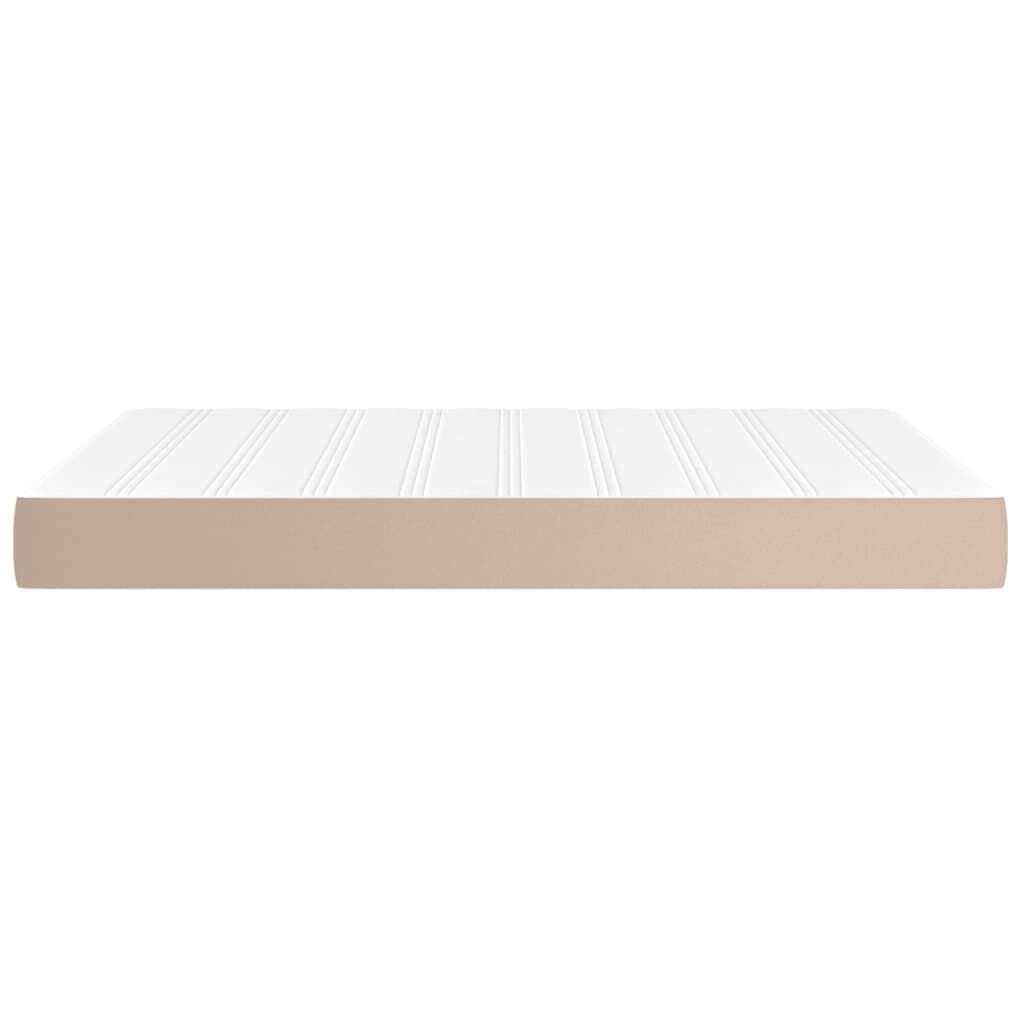 vidaXL Στρώμα με Pocket Springs Καπουτσίνο 140x200x20 εκ. Συνθ. Δέρμα