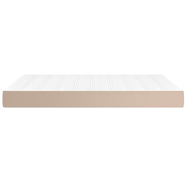 vidaXL Στρώμα με Pocket Springs Καπουτσίνο 140x200x20 εκ. Συνθ. Δέρμα
