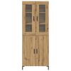 vidaXL Highboard Επιτοίχιο 2 pcs artisan δρυς 69,5 x 34 x 180 εκ.