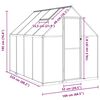 vidaXL Θερμοκήπιο με Πλαίσιο Βάσης Ανθρακί 224x169x195 εκ. Αλουμίνιο