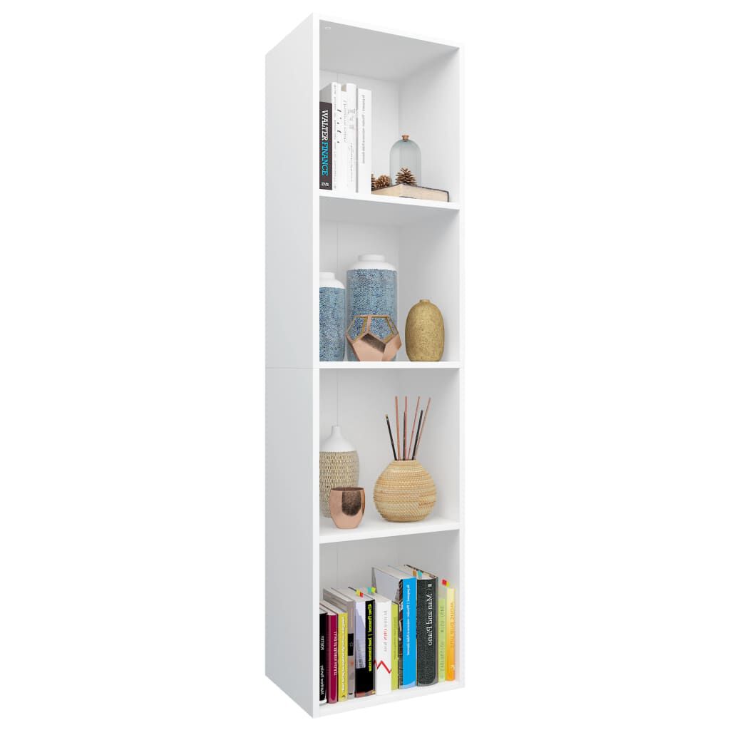 vidaXL Βιβλιοθήκη/Έπιπλο Τηλεόρασης Λευκό 36x30x143 εκ. Επεξ. Ξύλο