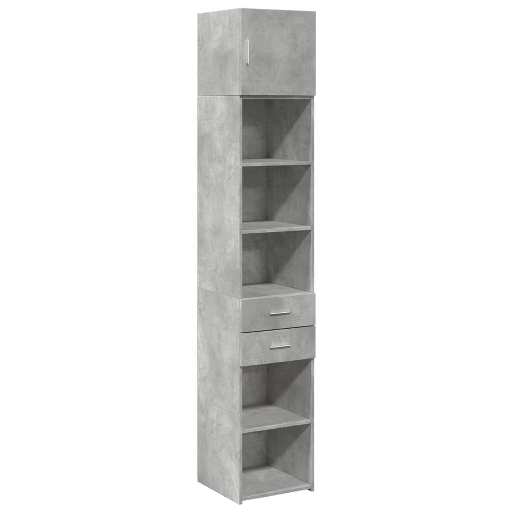vidaXL Ντουλάπι Αποθήκευσης Στενό Γκρι 40x42,5x225 εκ. Επεξεργ. Ξύλο